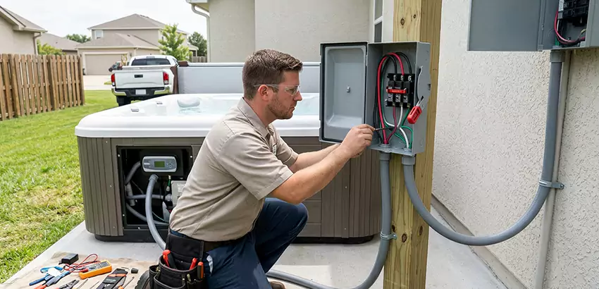 Outdoor Hot Tub Electrical Installation in Pasco